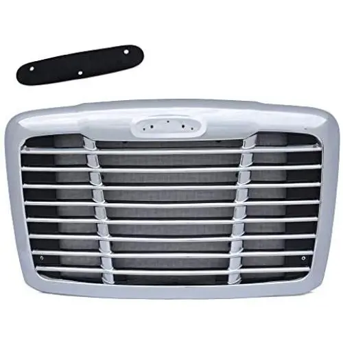 Chrome Front Bumper Hood Grill Radiator Grille with Bug Screen Replacement For Freightliner Cascadia 2008-2016 Chrome Front Bumper Hood Grill Radiator Grille with Bug Screen Replacement For Freightliner Cascadia 2008-2016