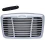 Chrome Front Bumper Hood Grill Radiator Grille with Bug Screen Replacement For Freightliner Cascadia 2008-2016