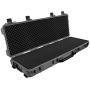 Eylar 44 Inch Protective Roller Tactical Rifle Hard Case with Foam, Mil-Spec Waterproof & Crushproof, Two Rifles Or Multiple Guns, Pressure Valve with Lockable Fittings Gray