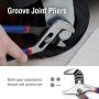 WORKPRO 7-piece Pliers Set (8-inch Groove Joint Pliers, 6-inch Long Nose, 6-inch Slip Joint, 4-1/2 Inch Long Nose, 6-inch Diagonal, 7-inch Linesman, 8-inch Slip Joint) for DIY & Home Use