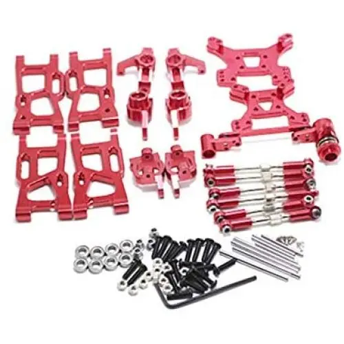 Essenc Upgrade Parts for WLtoys 1: 14 144001 RC Car Metal Steering Swing Arm Base C Rear Hub Seat Servo Pull Rod,Red Essenc Upgrade Parts for WLtoys 1: 14 144001 RC Car Metal Steering Swing Arm Base C Rear Hub Seat Servo Pull Rod,Red