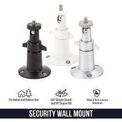 Adjustable Indoor/Outdoor Security Metal Wall Mount Compatible with Arlo Pro/Pro 2/Pro 3/Pro 4/Ultra/Ultra 2 & Others - Ring Stick Up Cam Battery, eufyCam E/2C, Wyze Cam Outdoor/Pan (1 Pack, Silver)