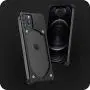 (iPhone 12 Pro Max Black) BeraShield Titanium Metal Magnetic Detachable Wireless Charging Battery Case, Charger Set [Military Grade Drop Protection, Lightweight, Naked Feel, Luxury, Thin, Durable]