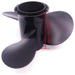 SouthMarine Aluminum Alloy Propeller 9 1/4x11 for Suzuki 9.9HP 15HP Outboard Motor 9 1/4 X 11