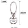 BronaGrand Pack of 50 D Swivel Trigger Clips Hooks Metal Key Ring Lobster Clasps