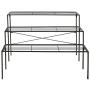 Large Modern Black Metal 3 Tier Shelf Flower Plant Display Stand Rack/Freestanding Home Decor Shelves