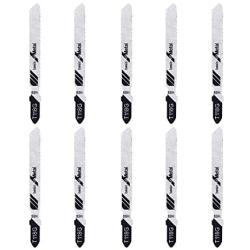 TAROSE 10-Piece T118G 3 Inch 32 TPI Assorted T-Shank Jig Saw Blades Set for Cutting Metal
