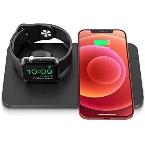 Wireless Charger, Seneo 2 in 1 Dual Wireless Charging Pad with iWatch Stand for iWatch 6/5/4/3/2, 7.5W Wireless Charger for iPhone 12/11/11 Pro Max/XR/XS Max/XS/X/8, Airpods(No iWatch Charging Cable) Wireless Charger, Seneo 2 in 1 Dual Wireless Charging Pad with iWatch Stand for iWatch 6/5/4/3/2, 7.5W Wireless Charger for iPhone 12/11/11 Pro Max/XR/XS Max/XS/X/8, Airpods(No iWatch Charging Cable)