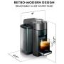 Nespresso ENV135GY Coffee and Espresso Machine by DeLonghi, Graphite Metal