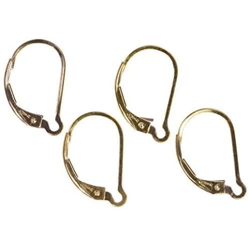 14K Gold Filled Leverback Earring Parts Interchangeable 2-Pairs