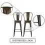 DHP Luxor 30'' Metal Wood Seat, Antique Bronze, Set of 2 Bar Stool DHP Luxor 30'' Metal Wood Seat, Antique Bronze, Set of 2 Bar Stool