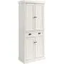 Crosley Furniture Seaside Kitchen Pantry Cabinet - Distressed White Crosley Furniture Seaside Kitchen Pantry Cabinet - Distressed White