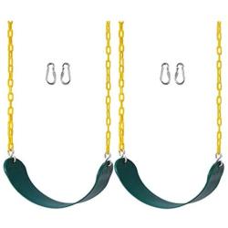 Lovely Snail Swing Seat 2 Pack Heavy Duty Swing Set Swings with Carabiners, Playground Playset Accessories Replacement Fully Assembled for Outdoor Backyard