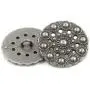 Bezelry 10 Pieces Beads Flower Gray Silver Metal Shank Buttons 24mm (15/16 inch) Bezelry 10 Pieces Beads Flower Gray Silver Metal Shank Buttons 24mm (15/16 inch)