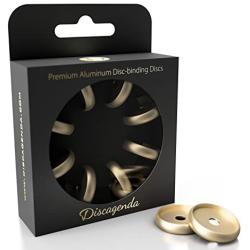 Discagenda Aluminum Disc-Binding Discs 24mm 0.94in 8 Piece Set Gold