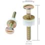 Jwodo Toilet Seat Screws, Universal Toilet Seat Hinge Bolts and Screw, with Heavy Duty Steel Toilet Seat Hinge Bolts, Plastic Nuts and Metal Washers, Replacement Parts for Top Mount Toilet Seat Hinges