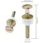 Jwodo Toilet Seat Screws, Universal Toilet Seat Hinge Bolts and Screw, with Heavy Duty Steel Toilet Seat Hinge Bolts, Plastic Nuts and Metal Washers, Replacement Parts for Top Mount Toilet Seat Hinges