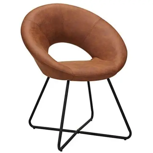 Duhome Modern Tech Fabric Upholstered Accent Chairs Dining Chairs Arm Chair for Living Room Furniture Mid-Century Leisure Lounge Chairs with Black Metal Legs Industrial 1 PCS Brown Duhome Modern Tech Fabric Upholstered Accent Chairs Dining Chairs Arm Chair for Living Room Furniture Mid-Century Leisure Lounge Chairs with Black Metal Legs Industrial 1 PCS Brown