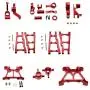 Ky-RC 1 Set Aluminum Alloy Metal Upgrade Chassis Parts Kit for Traxxas Slash 4x4 1/10 RC Car Truck Parts Accessories W001 (Red)