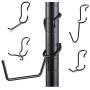 Sunway Shelf Pole Hooks 5-Pack | Black Variety Pack | Best Solution for Garage Shelving Storage Organization | Use with Metal or Wire Shelves and Racks | Heavy Duty, Easy Installation