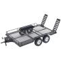 YU-NIYUT Metal Trailer for 1/10 Rc Rock Crawler Truck Trx4 A.x.i.a.l Scx10 90046 90047 Cc01 D90 D110 RC Vehicle Modification Fun for Adults and Kids