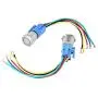 Push Button Switch,12V Blue LED 0.7in Metal Push Button ON/OFF Switch Accessory Part for Auto Motorcycle Push Button Switch,12V Blue LED 0.7in Metal Push Button ON/OFF Switch Accessory Part for Auto Motorcycle