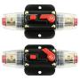 30A Inline Circuit Breaker Reset Fuse, PowMr Reset Fuse Holder 30 amp with Manual Reset for 12V-24V DC Car Audio, Stereo Switch and Solar Inverter System(2 Pack)