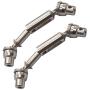 2PCS ShareGoo Metal RC Car Drive Shaft CVD Center Driving Shaft Dogbone 50-70mm for WPL HengLong 1/16 1/24 RC Military Truck Crawler Car