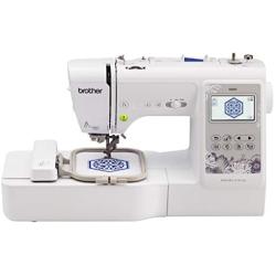 Brother SE600 Sewing and Embroidery Machine, 80 Designs, 103 Built-In Stitches, Computerized, 4'' x 4'' Hoop Area, 3.2'' LCD Touchscreen Display, 7 Included Feet