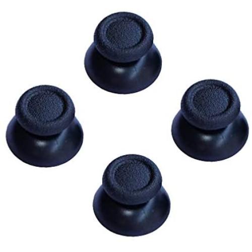 2 Pairs Thumbsticks Analog Thumb Sticks for Sony Playstation Dual Shock 4 PS4 Controller,fits Xbox One Controller (Black)