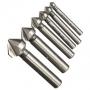 3 Flute 90 Degree HSS Chamfering Tool Bit Countersink Drill Bit for Metal Pack of 6pcs