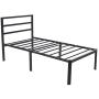 V&LX 18 Inch Tall V1407 UP-Support Head Support Bar Deluxe Metal Slat Bed Frame (Twin)