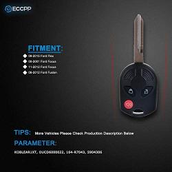 ECCPP 1X Keyless Entry Remote Key Fob for Ford Edge Escape Expedition Explorer Flex Five Hundred Focus Fusion Mustang Taurus Navigator Keyless Entry Remote Fob OUCD6000022 KOBLEAR1XT