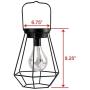 JHY DESIGN Diamond Metal Cage Table Lamp Battery Powered,Cordless Lamp with LED Edsion Style Bulb for Weddings,Parties,Patio,Events for Indoors/Outdoors and More (Hanging Hook Included)