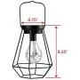 JHY DESIGN Diamond Metal Cage Table Lamp Battery Powered,Cordless Lamp with LED Edsion Style Bulb for Weddings,Parties,Patio,Events for Indoors/Outdoors and More (Hanging Hook Included)