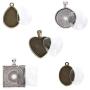 60 Pieces 5 Styles Pendant Trays 30pcs Round & Square & Heart & Teardrop & Oval and 30pcs Bright Glass Cabochon Dome Tiles for Crafting DIY Jewelry Gift Making 60 Pieces 5 Styles Pendant Trays 30pcs Round & Square & Heart & Teardrop & Oval and 30pcs Bright Glass Cabochon Dome Tiles for Crafting DIY Jewelry Gift Making