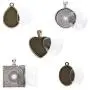 60 Pieces 5 Styles Pendant Trays 30pcs Round & Square & Heart & Teardrop & Oval and 30pcs Bright Glass Cabochon Dome Tiles for Crafting DIY Jewelry Gift Making 60 Pieces 5 Styles Pendant Trays 30pcs Round & Square & Heart & Teardrop & Oval and 30pcs Bright Glass Cabochon Dome Tiles for Crafting DIY Jewelry Gift Making