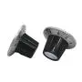 mxuteuk 6Pcs Black with Silver Potentiometer Control Knob Volume Audio Electric Guitar Bass Screw Type 29 x 18mm (dh) KNOB-C-2