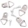 110 Pcs Triangle Ring Picture Hangers Shape Nail Non-Trace Hangers Single Hole with Screws for Home Decoration Creative Picture with Transparent Box 110 Pcs Triangle Ring Picture Hangers Shape Nail Non-Trace Hangers Single Hole with Screws for Home Decoration Creative Picture with Transparent Box