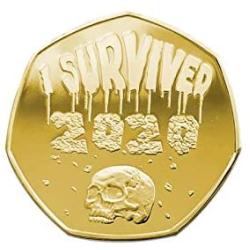 Pacoco I Survived 2020 Commemorative Coins, 2020 Commemorative Coins Double-Sided Commemorative Metal Coins A Year to Remember 2020 for Friends Family Collectors - 1PCS, US Shipping