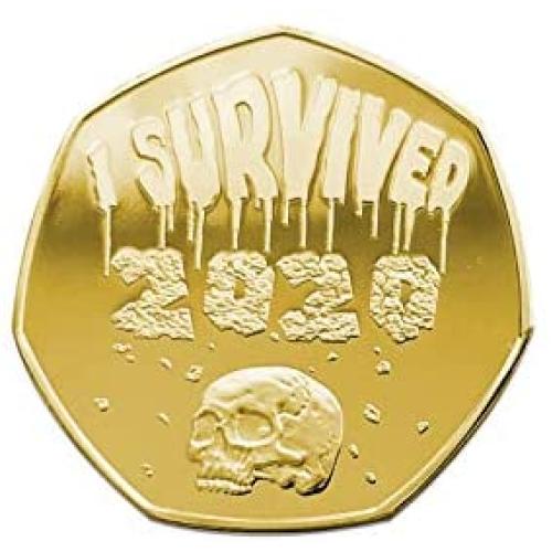 Pacoco I Survived 2020 Commemorative Coins, 2020 Commemorative Coins Double-Sided Commemorative Metal Coins A Year to Remember 2020 for Friends Family Collectors - 1PCS, US Shipping