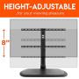 ECHOGEAR TV Swivel Stand - Universal Replacement Stand for TVs Up to 65''- Height Adjustable Up to 8'' & Smooth TV Swivel - Works with Samsung, LG, Sony & More