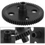 Dilwe RC Car Reduction Gear, Metal Reduction Gear 62T Deceleration Gear for WLtoys 12428 12423 1/12 Truck Cars(Black)