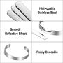 Hicarer 18 Pieces Bracelet Blanks Stainless Steel Bangle Blanks DIY Cuff Bracelet Blanks for Making Presents Stamping Jewelry, 3/8 x 6 Inches