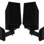 WALI Dual Side Clamping Bookshelf Speaker Wall Mounting Bracket for Large Surrounding Sound Speakers, Hold up to 55 lbs. (SWM201), Black