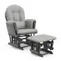 StorkCraft Hoop Glider and Ottoman Cushions, Gray w/Light Gray StorkCraft Hoop Glider and Ottoman Cushions, Gray w/Light Gray