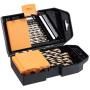 Amazon Basics Titanium Drill Bit Set - 29-Piece, M35 High Speed Steel HSS, for Steel, Alloy and Other Hard Metals
