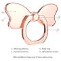 pzoz Metal Cell Phone Finger Ring Stability Holder Back Stand Collapsible Hand Grip Knob Loop Universal Car Mount Hook Kickstand 360 for iPhone Samsung Galaxy Mobile Cute Accessories (Rose Gold)