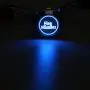 ESUPPORT Black Shell 12V Momentary Car Vehicle Blue LED Light Headlight Push Button Stainless Steel Metal Switch 19mm Fire Missiles