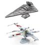 fascinations Metal Earth ICONX 3D Metal Model Kits Star Wars Set of 2 - X-Wing Starfighter - Imperial Star Destroyer